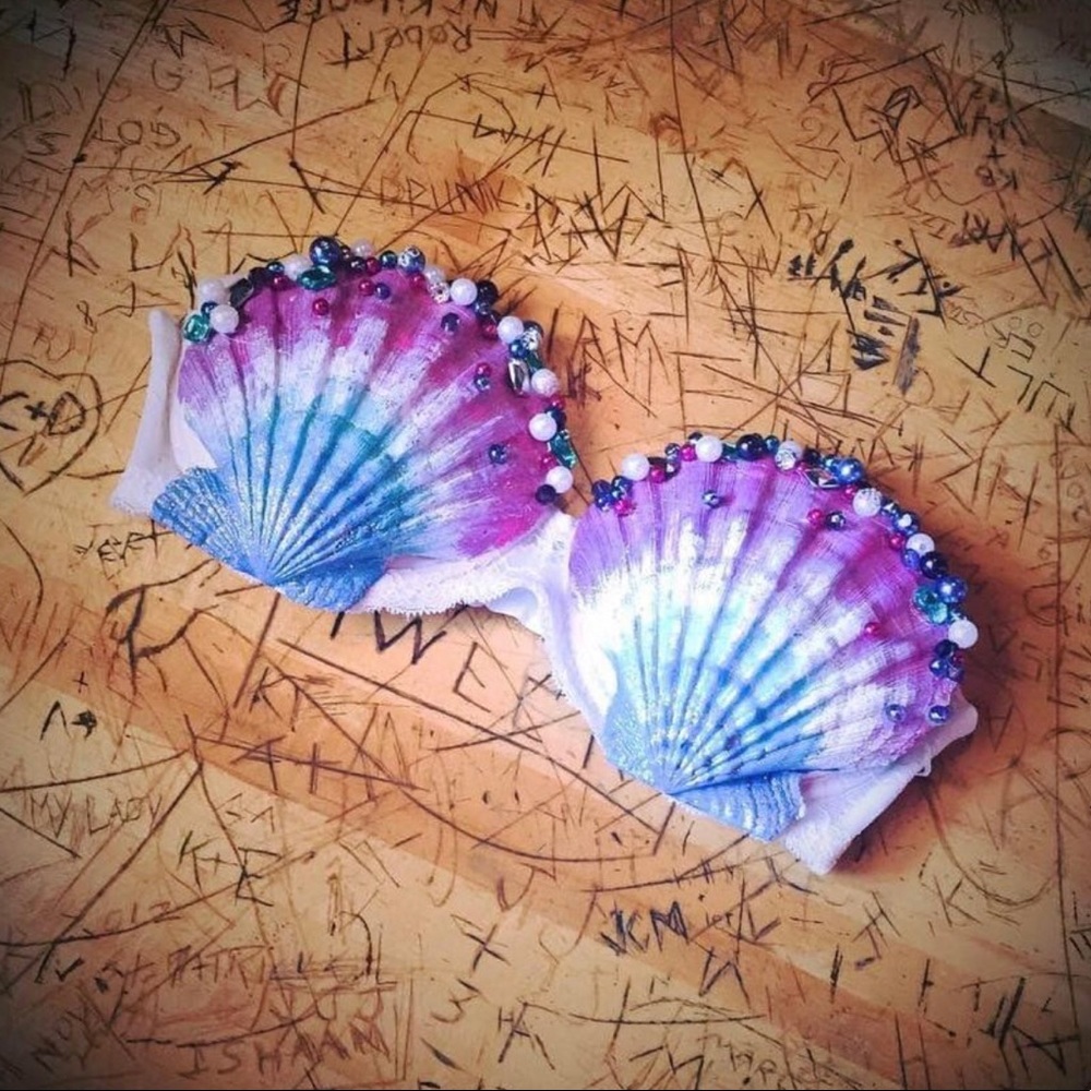 Mermaid Sea Shell Victoria’s Secret PINK Bra 34B